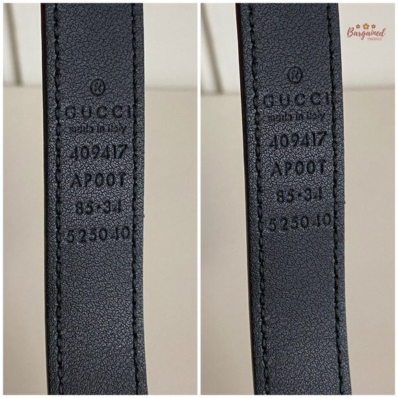 Authentic Gucci Black Smooth Leather Slim Signature Double G Buckle Belt 85/34 main image 13
